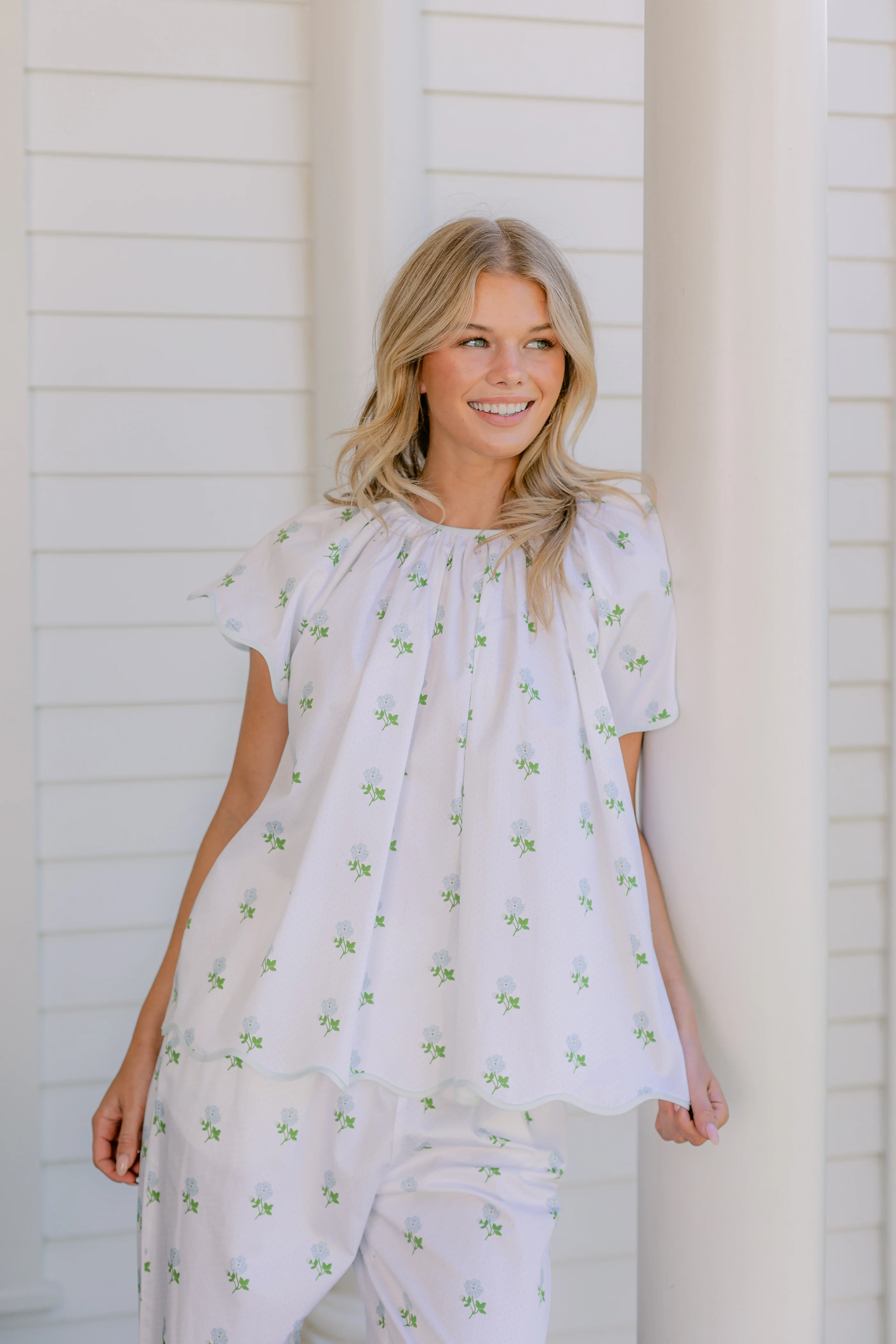 VANDY SCALLOPED SHORT SLEEVE PAJAMAS - Image 10