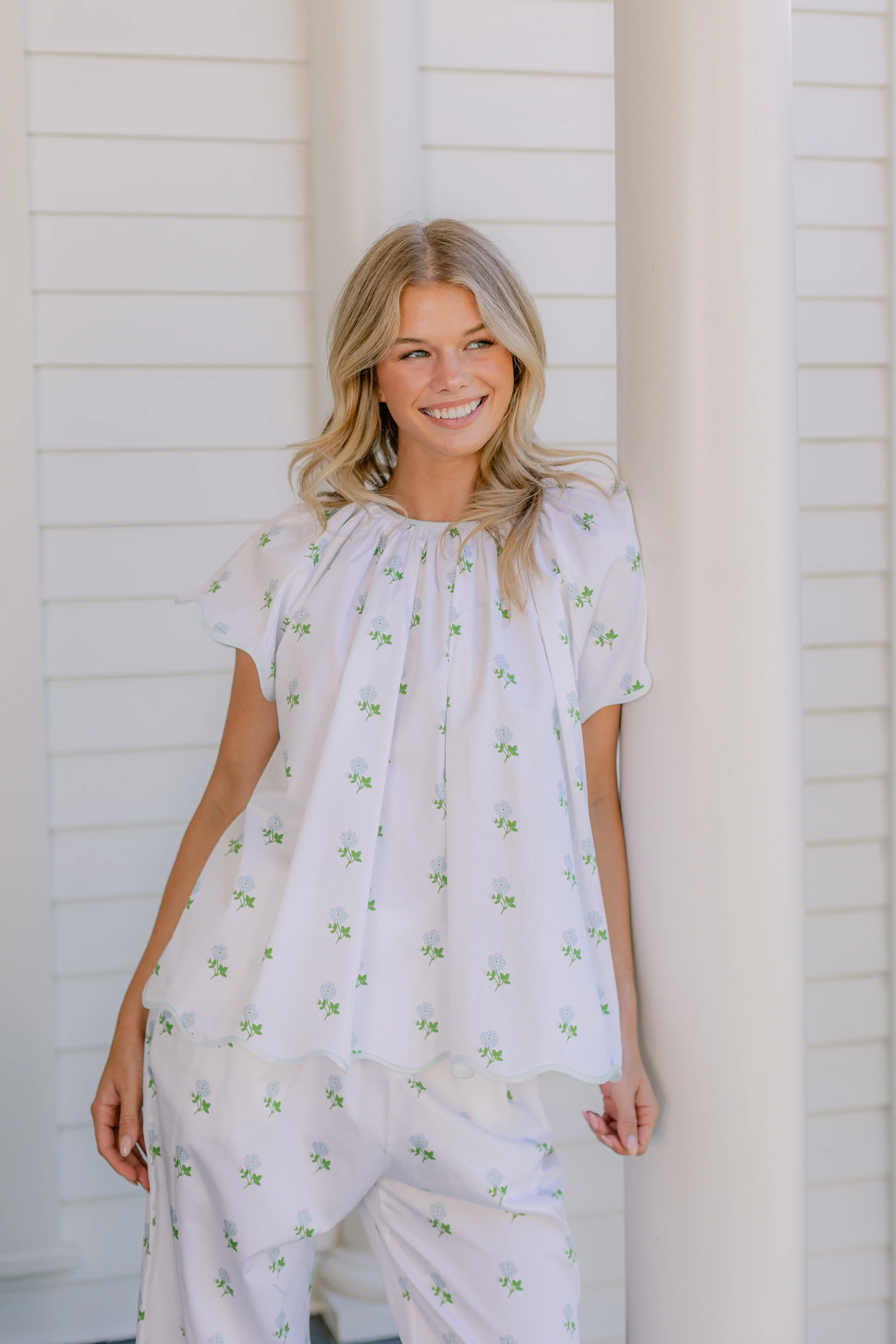 VANDY SCALLOPED SHORT SLEEVE PAJAMAS - Image 5