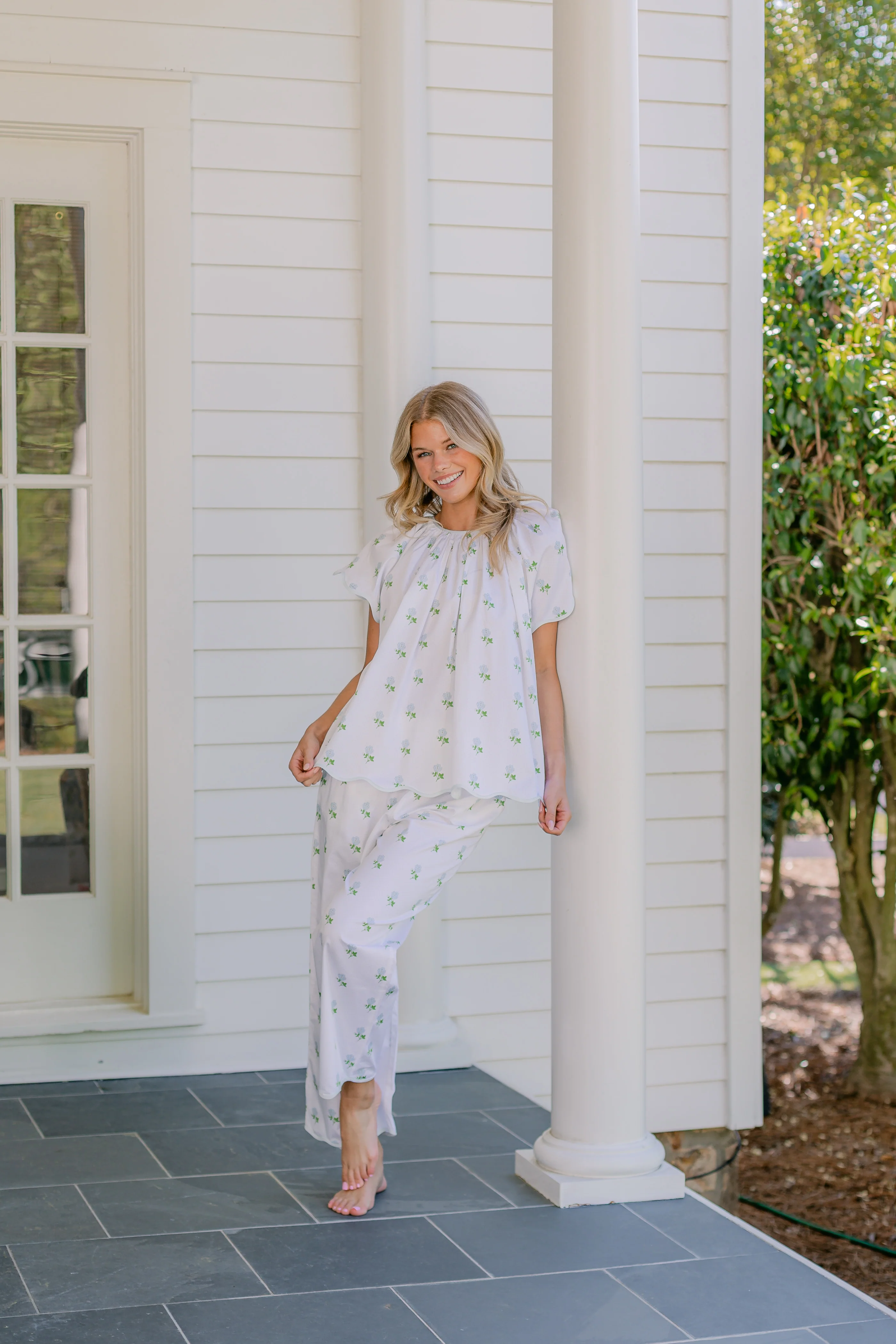 VANDY SCALLOPED SHORT SLEEVE PAJAMAS - Image 9