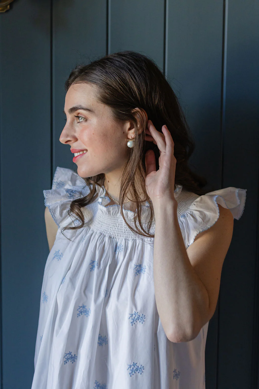 NANCY COTTON EMBROIDERED NIGHTGOWN - Image 10