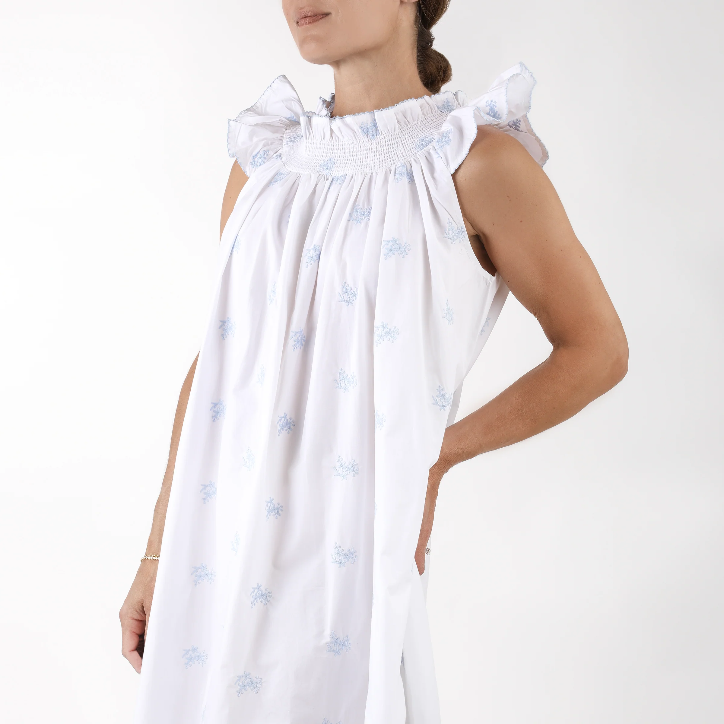 NANCY COTTON EMBROIDERED NIGHTGOWN - Image 4