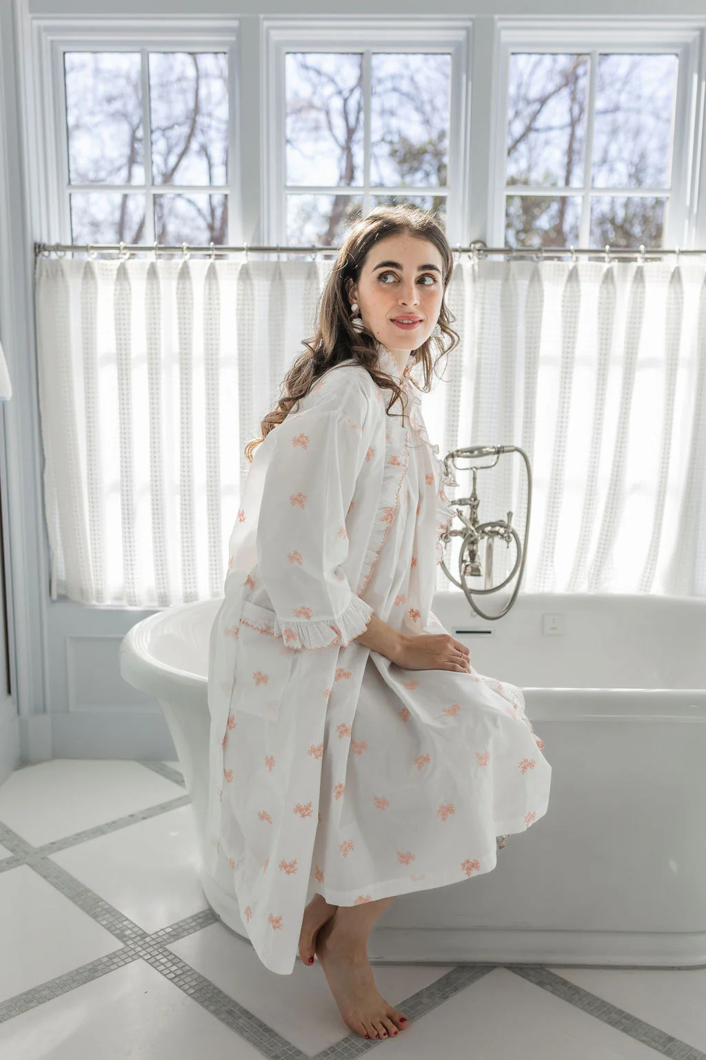 RUFFLE EMBROIDERED ROBE - Image 12